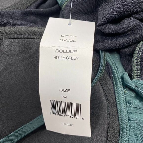 French Connection One Piece Green Ruffle Off Shoulder Swimsuit Size Med NWT B5 - Picture 6 of 10